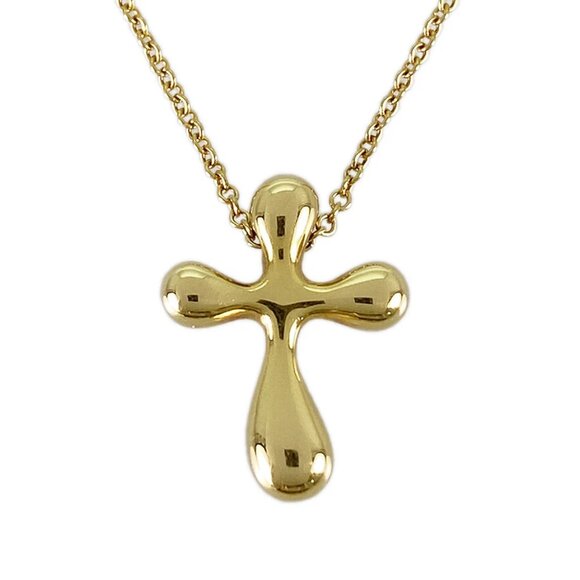 TIFFANY&Co. Small cross Yellow gold Necklace - Picture 1 of 12